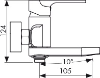 Смеситель для ванны Kaiser Linear 59022, хромй