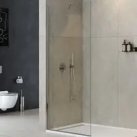 Душевая перегородка со свободным входом Cezares Liberta-L-1-TB-70-C-Cr, 70 см, стекло прозрачное, профиль хром