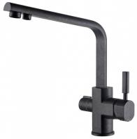 Смеситель KAISER Decor кухня боковой под фильтр Ø35 черный мрамор (цв.110)