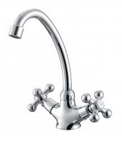 Смеситель KAISER Carlson Lux  кухня крест керамика