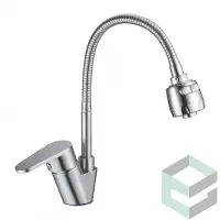 Смеситель для кухни гибким изливом Vieir V15033 сатин