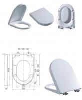 Крышка для унитаза с микролифтом д.460мм*ш.365мм GZ19003 от бренда Ganzer цвет белый