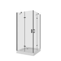 Душевой уголок Niagara Nova NG-6813-08ВLACK (90х90х195) квадрат, черный, двери распашные, стекло прозрачное, 1 место