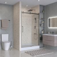 Душевая дверь BelBagno MARINO-2-BF-1-130-C-GM, оружейная сталь