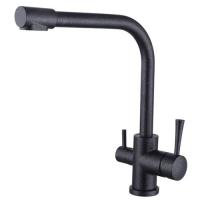 Смеситель KAISER Mercur кухня боковой под фильтр Ø35 (черный-мрамор)
