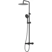 Душевая система Cezares LEAF-CDA-30-L-NOP, цвет черный матовый