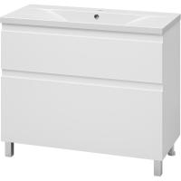 Тумба с раковиной Misty Лаки 100 УТ000024250 Белая глянцевая