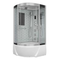 Душевая кабина Niagara Luxe NG-7712WR (80x120х215) высокий поддон(38см),дверь раздвижная,стенки серебро,4 места