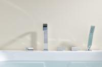 Встраиваемый смеситель на борт ванны 5 отверстий Ganzer из латуни GZ01133 хром