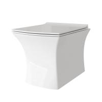 Унитаз подвесной Grossman GR-4461S безободковый, белый с тонкой крышкой, микролифт