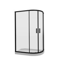 Душевой уголок Niagara Nova NG-6821-08ВLACK (120х80х195) асимметрия, черный, двери раздвижные, стекло прозрачное, 1 место