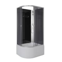 Душевая кабина Niagara Eco E100/80/40R/TN/BK (100х80х195) высокий поддон(40см),стекло тонированное,4 места