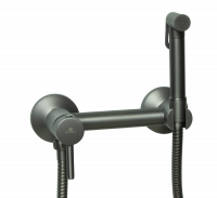 Смеситель для биде с гигиеническим душем Ganzer GZ12202-Q Set графит