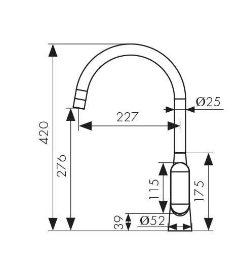 Смеситель для кухни KAISER Arena 33244-4, белый матовый