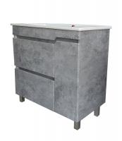 Тумба с раковиной Emmy Бостон 85 светлый бетон (БЕЗ корзины)