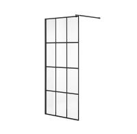 Душевая перегородка Niagara Nova NG-685-11ВLACK (110х195) черный, стекло прозрачное, 1 место