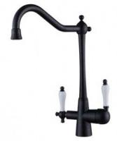 Смеситель KAISER Vincent кухня боковой под фильтр Ø35 (черный-мрамор)