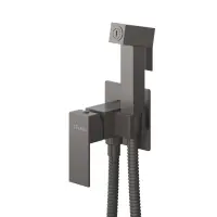 Гигиенический душ Cezares SLIDER-DIF-GM, со смесителем, оружейная сталь