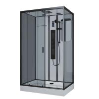 Душевая кабина Niagara Premium NG-6912-01GQL BLACK (120х80х210) низкий поддон(16 см),черный,стекло тонированное,5 мест