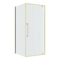 Душевой уголок Niagara Nova NG-45-8ASG-A100SG-34 (80х100х195) прямоугольник, распашная, золото сатин, стекло прозрачное, 2 места