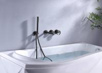 Встраиваемый смеситель для ванны скрытого монтажа от бренда Ganzer из латуни GZ19134-Q графит