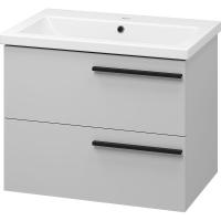 Тумба с раковиной Misty Ненси 70 УТ000015683 подвесная Серая матовая