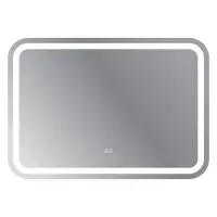 Зеркало Cezares Stylus 100 x 70 см, со встроенной подсветкой, сенсорным выключателем и подогревом, белое, CZR-SPC-STYLUS-1000-700-TCH-WARM