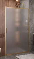 Душевая дверь Cezares Molveno-BF-1-120-P-BORO, 120 см, стекло рифлёное, профиль брашированное золото