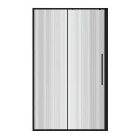 Дверь в нишу Niagara Nova NG-84-L12FHB (120х195) черный матовый, раздвижная влево, стекло рифленое, 1 место