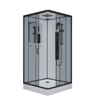 Душевая кабина Niagara Premium NG-6901-01GQ BLACK (90х90х210) низкий поддон(16 см),черный,стекло тонированное,4 места