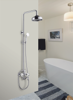 Душевая система с тропическим душем, двухвентильный Ganzer GZ09062 хром