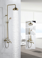 Душевая система с тропическим душем, двухвентильный Ganzer GZ09062-D бронза