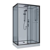 Душевая кабина Niagara Premium NG-6912-01QR BLACK (120х80х210) низкий поддон(16 см),черный,стекло тонированное,4 места