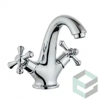 Смеситель для умывальника с  двумя рукоятками, литой Vieir V210111 хром