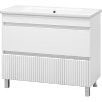 Тумба с раковиной Misty Мира 100 УТ000022791 Белая матовая