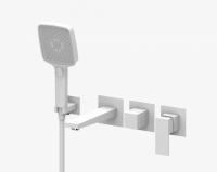 Смеситель для ванны с лейкой и шлангом Vieir V393536-F белый