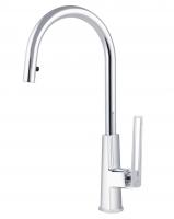 Смеситель KAISER Merkur кухня Ø25 с выдвижным изливом, хром