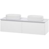 Тумба с раковиной Misty Виста 150 УТ000025083 подвесная Белая матовая Светлый мрамор