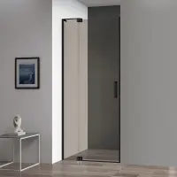 Душевая дверь Cezares Slider, 80-90 см, стекло тонированное бронза, профиль черный матовый, SLIDER-B-1-80/90-BR-NERO