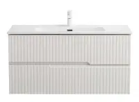 Тумба под раковину Cezares Duet-N-1000-2C-SO-FBS-P, 100 см, подвесная, ясень белый софт