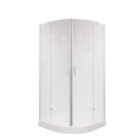 Душевой уголок Niagara Nova NG-6616-08 (100х100х190) четверть круга, хром, двери распашные, стекло прозрачное, 1 место