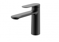 Смеситель KAISER Arena для раковины, Ø25, латунь / Чёрный матовый