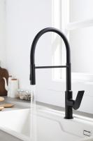 Смеситель для кухни GANZER GZ07126-C черный с гибким магнитным изливом