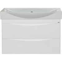 Тумба с раковиной Misty Элвис 85 УТ000007114 подвесная Белая глянцевая