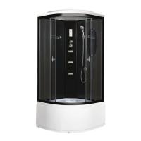 Душевая кабина Niagara Ultra NG-212-01N (100х100х220) высокий поддон(48см),черный,стекло тонированное,4 места