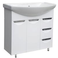 Тумба с раковиной Emmy Милли 80 3 ящика и 2 дверки