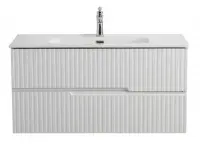 Тумба под раковину Cezares Duet-N-1000-2C-SO-BO, 100 см, подвесная, Bianco Opaco