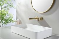 Настенный встраиваемый смеситель для раковины Ganzer GZ19144-S матовое золото