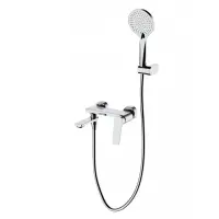 COMFORT-VD-01 Смеситель для ванны и душа однорычажный в комплекте с ручным душем, шлангом и держателем, хром