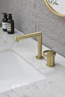 Смеситель  на борт раковины 2 отверстия от бренда Ganzer GZ19114-S матовое золото